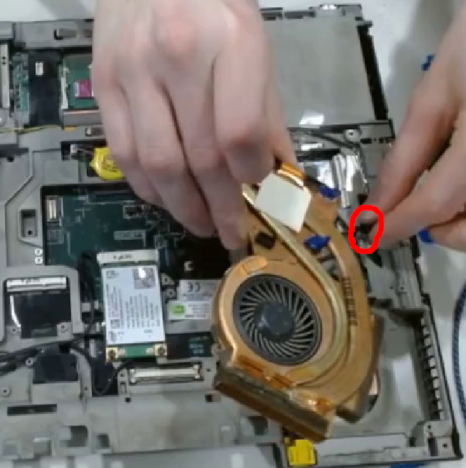 Pulling up CPU Cooler Cable