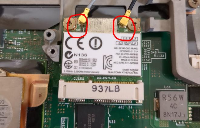 WiFi Card With MAIN in CH0 and AUX in CH1