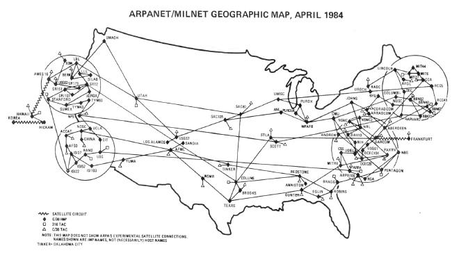 ARPANET map